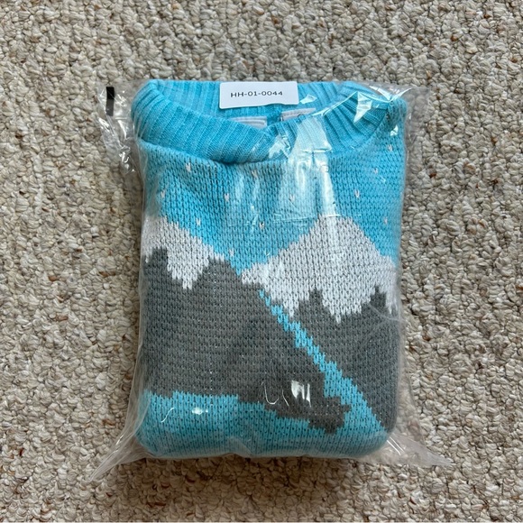 HG Kids Christmas Sweater Blue Pullover Girls M Polar Bear Winter Sparkles - Picture 9 of 9